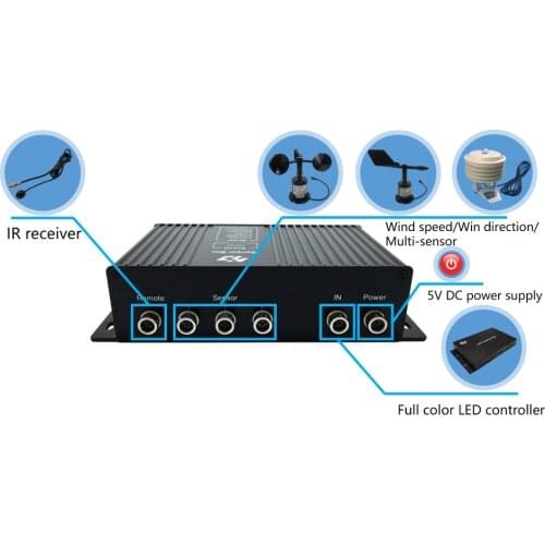 HD-S208 temperature, humidity, brightness, PM alue, wind speed, wind direction, noise Environmental Monitoring Sensor Box