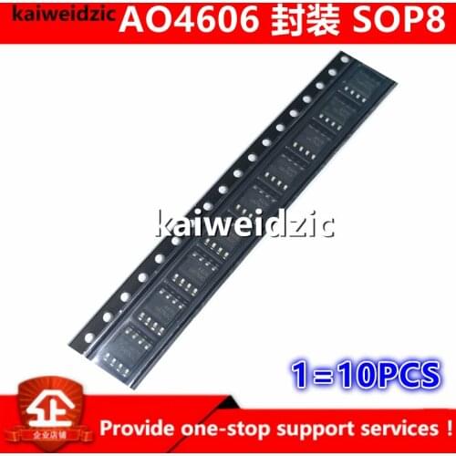 Kaiweikdic New imported original AO4606 SOP8 N+P Double channel high voltage plate switch MOS field effect tube