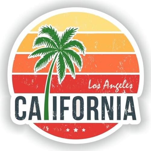 California Los Angeles Stamp Seal Sticker Decal Car Truck Laptop Tablet Fridge Decals Stickers