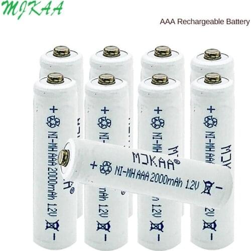 MJKAA 2000mAh Ni-mh 1.2V AAA Rechargeable Battery 3A Batteries for Camera Toys Remote Controls Radios Torches Clocks Toys