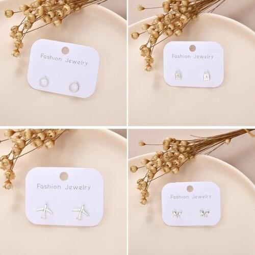 Trendy Jewelry Cute Animal Stud Earrings For Women Kids Fashion Metal Earings Simple Plane Ear Piercing Girls Brincos Ear Stud