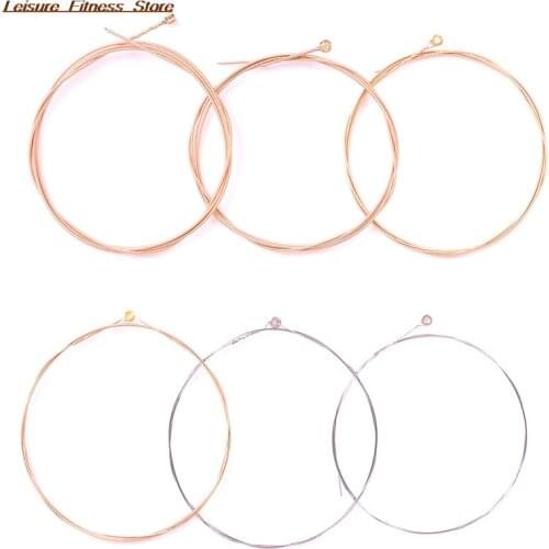6pcs/set Acoustic Guitar Strings Set Brass For Wooden Guitar Musical Instruments Guitarra Bass Parts & Accessories