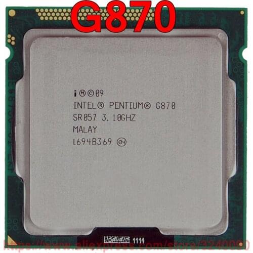 Original Intel CPU Pentium G870 Processor 3.10GHz 3M Dual-Core Socket 1155 free shipping speedy ship out