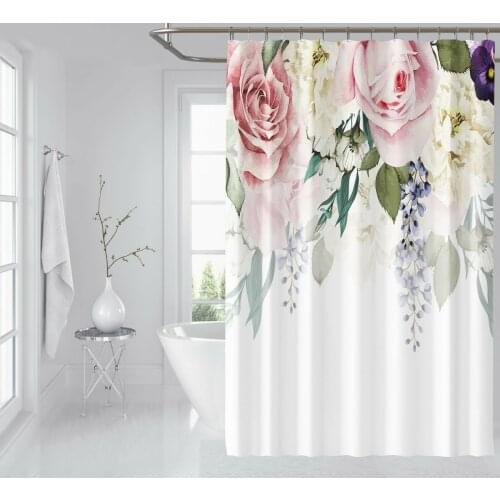 Mothers Day Gift, The Best Choice - Pretty Flowers 72 Shower Curtain Waterproof Fiber Bathroom Windows Toilet Decor All Sizes