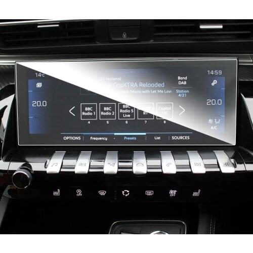 RUIYA For 508 2019 2020 10 Inch Car Navigation Touch Screen Protector Auto Interior Accessories Tempered Glass Film 270*102MM