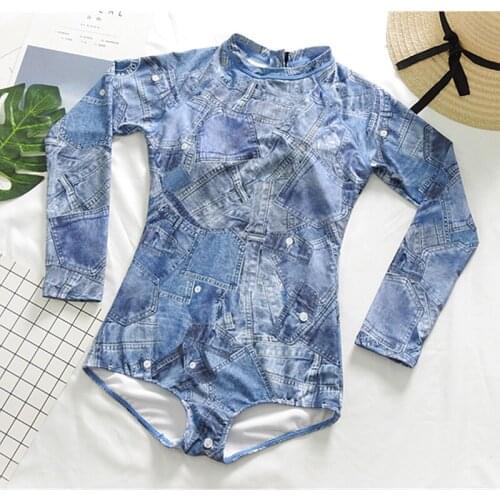 STAERK sexy swimsuit female 2020 new long-sleeved exercise bathing suit Summer Beachwear Sexy One Piece Women Swimsuit Deep
