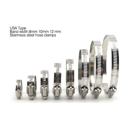 Product stainless steel pipe/tube/horse clamp clip for OD21-44mm pipe installing hose fastener american USA type