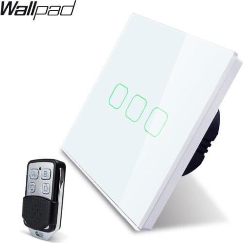 3 Gang WiFi Smart Wall Switch Remote App Control 4 Colors Glass Panel Works with Alexa Google Assistant