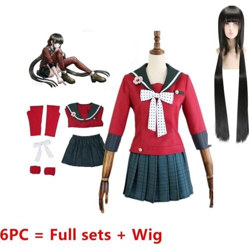 Anime Danganronpa Cosplay Harukawa Maki Cosplay Costumes Wig School Girls Uniform Dangan Ronpa Halloween Costume For Women