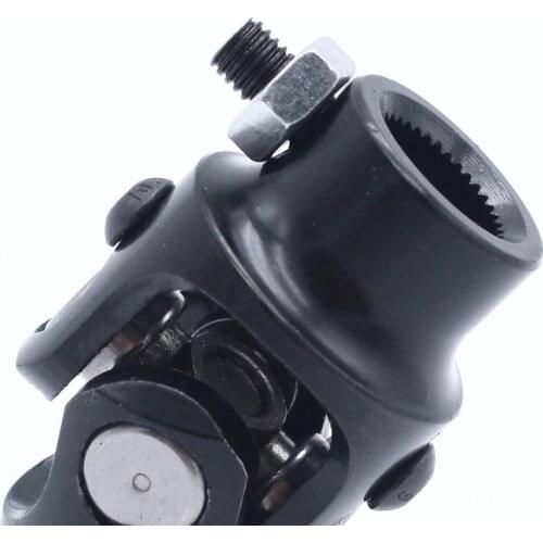 Chrome Round Single Coated Steering Shaft, U Joint, 3/4"-36 Spline 3/4" DD Working Angle 38° Degree 1Piece Vehicle