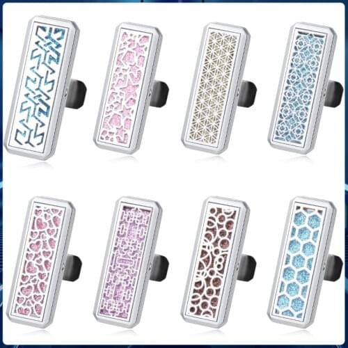 10PCS/LOT Aromatherapy Diffuser Necklace Jewelry Car Perfume Locket Essential Oil Diffuser Car Clip Aroma Perfume Locket Pendant