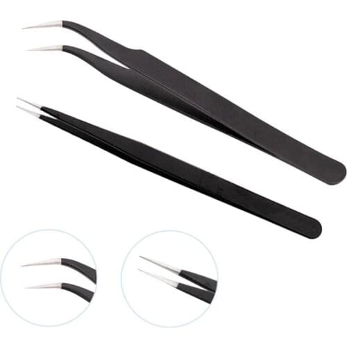 2pcs Diamond Painting Tools Fast Pasted Rhinestone Tweezers Stainless Diamond Embroidery Tweezers Diamond Mosaic Accessories