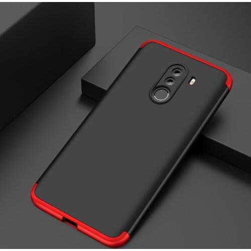 3-in-1 full Protective Case For Xiaomi pocophone f1 Case Full Body case Back Cover For Xiaomi poco f1 Phone Case Poco F1 Glass