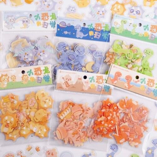 30 Pcs/Set Daily Life Of Small Dinosaurs Decorative PVC Stickers Scrapbooking Diy Label Diary Stationery Album Journal Planner