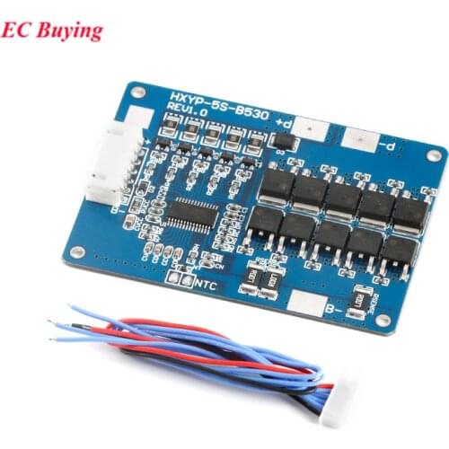 5S 18V 21V 30A 45A Lithium Battery Protection Circuit Board BMS Balance Li-Ion Battery Pack Charging Charge Module with Cable