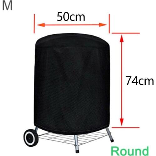 Hot!BBQ Cover Outdoor Camping Dust Waterproof Round Smoker Cover Rain Protective Outdoor Bbq Grill Black For Garden Patio