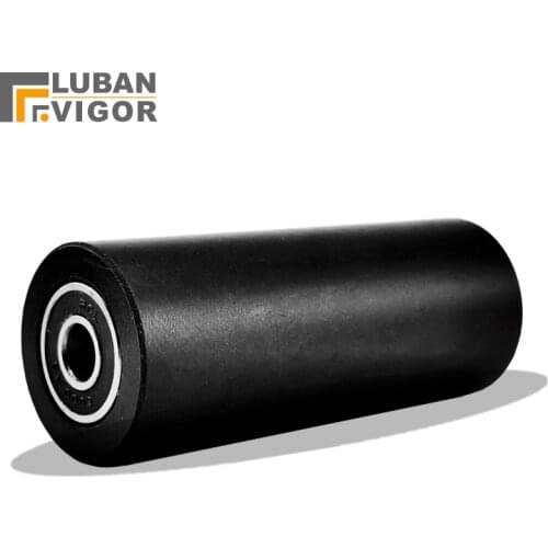 Black Polyurethane bearing Scroll wheel,Diameter 18mm,24mm,28mm,hard surface,Driven POM pulley,Mute Guide roller,Double bearings