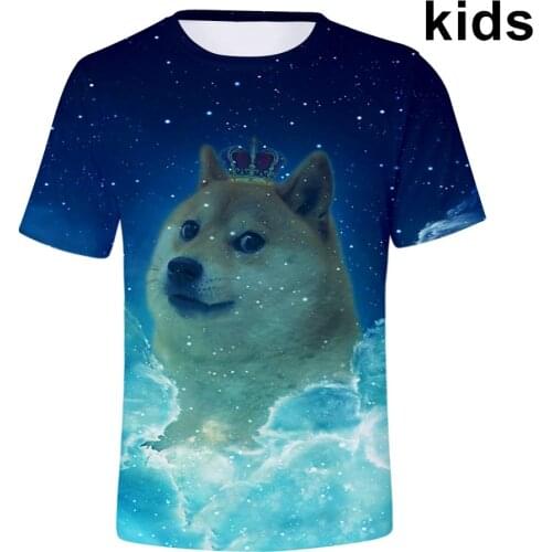 3 to 14 years kids t shirt Shiba Inu 3d Printed Boys Girls tshirt t-shirt Akita Dog Casual t shirts Children Clothes