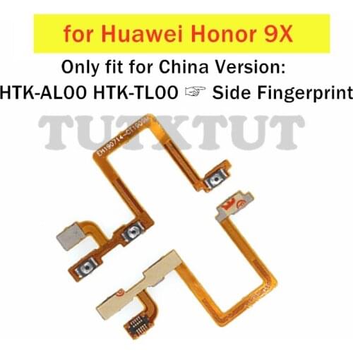 For Huawei Honor 9X China HTK-AL00 HTK-TL00 Power Volume Flex Cable ON OFF Side Button Switch Flex Cable Replacement Spare Parts