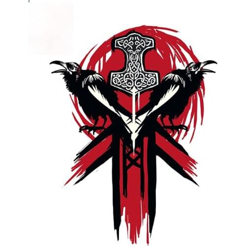 Fuzhen Boutique Decals Exterior Accessories Viking Logo Vinyl Car Stickers Anime Waterproof Scratch-Proof Decal Vehicle JDM