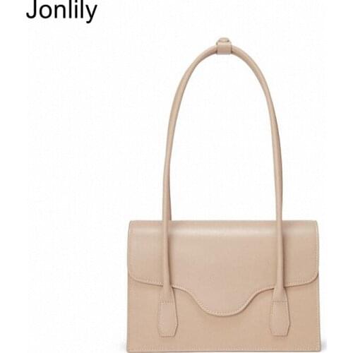 Jonlily Women Genuine Leather Shoulder Bag Female Fashion Handbag Totes Teens Casual Daybag Purse -KG423
