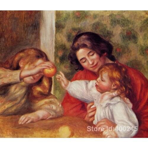Paintings by Pierre Auguste Renoir Gabrielle Jean and a Little Girl Hand painted art on canvas High quality