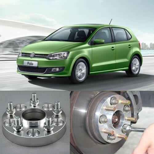 4pcs New Billet 5 Lug 14*1.5 Studs Wheel Spacers Adapters For VW Polo 2001-2018/Bora 1998-2005/Golf 1997-2003/Beetle 2004-2010