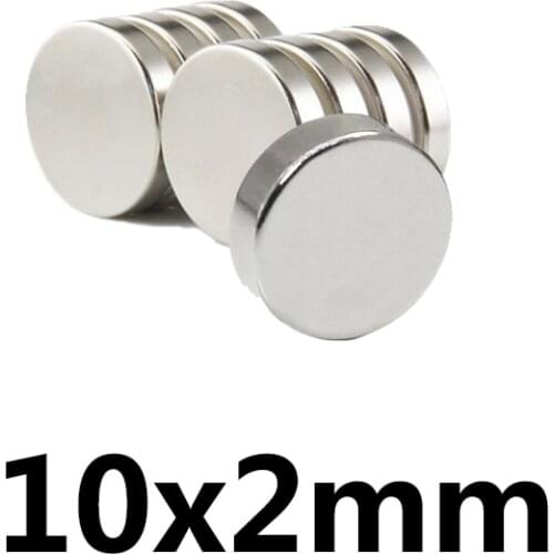 20~300pcs 10x2 mm Round Powerful Magnet Fridge Bulk Sheet Neodymium Disc Magnet 10x2mm Permanent NdFeB Strong Magnets 10*2 mm