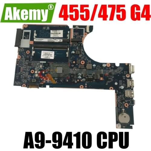 DAX93AMB6G0 MB For HP 455 G4 475 G4 X93A Laptop motherboard With A9-9410 907358-601 907358-001 911246-001 100% Fully Tested