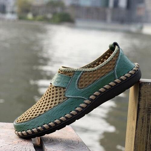 2021 Summer Autumn New Korean Style Leather Casual Shoes for Male Breathable Mixed Colors Slip-on Shallow Shoes for Daily