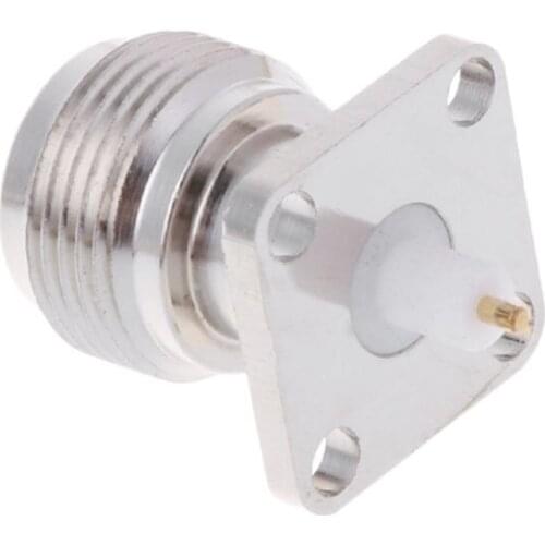 N-KFD-5 N Female Jack Panel Mount RF Coax Connector Flange Solder Nickelplated 203B