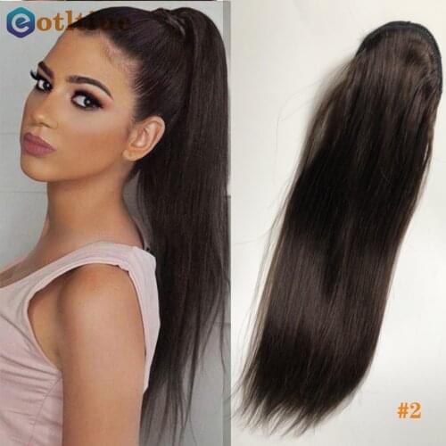 Ponytail Hair Extensions Human Hair With Clip In Drawstring Ponytail Straight Brazilian Remy Hair Pony Tails For Women