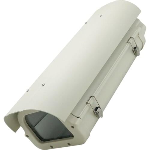 15 Inch CCTV Camera Surveillance Outer Casing Rainproof Enclosure Protect Shell With Clean Windshield Two Locks 477x185x140MM