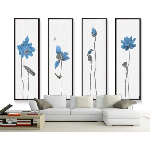 Chinese ink rhyme ink lotus wallpaper,living room sofa bedroom TV backdrop restaurant bar wall papers home decor papel de parede