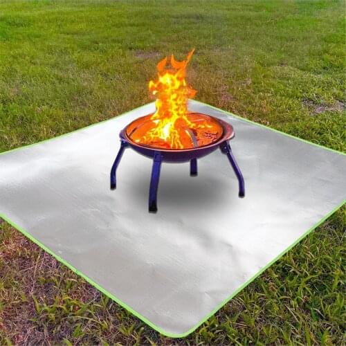 Camping Barbecue Fireproof Grill Mat Fireproof Cloth Flame Retardant Ember Mat Heat Insulation Pad Lawn Fire Protection Mat
