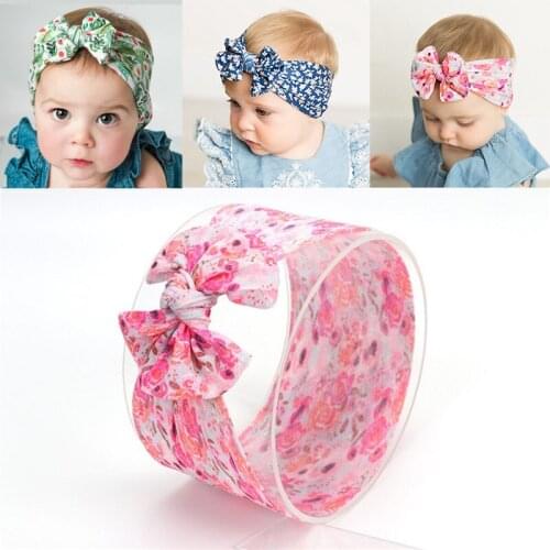 Baby Headband Floral Kids Nylon Hair Band For Girls Hair Bows Accessories Newborn Headwrap Soft Toddler Turban Tropical Fruit