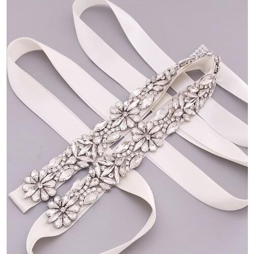 OLOMLB Rhinestone Bridal belt wedding with crystal diamond wedding dress accessories belt sash for wedding dress