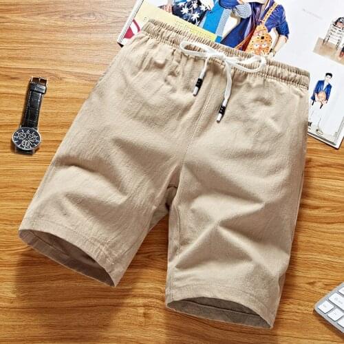 MRMT 2021 Brand MenS Shorts Summer Casual Cotton Linen Short For Male Beach Breechcloth Scanties