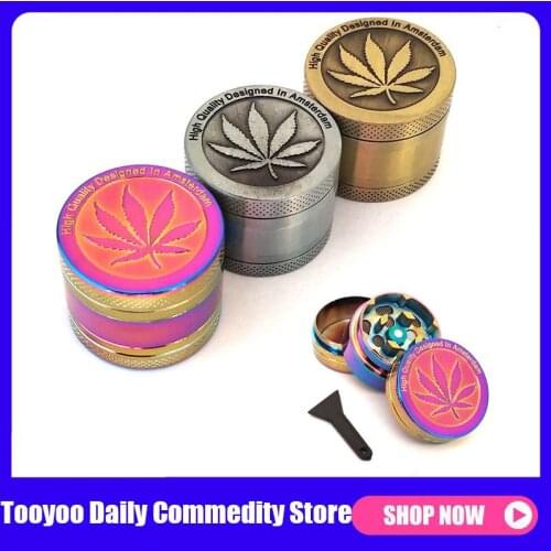 3/4 Layer Dry Herb Tobacco Grinder ​For Smoking Paper Grass Pipe Reamer Crush Cutting Grinding Weed Accessories Zinc Alloy Metal