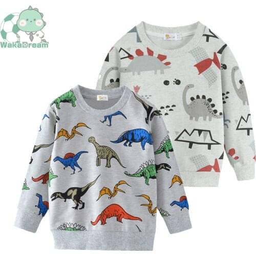 Boys Animal Dinosaur Sweatshirts Children Thin Sweater Autumn New Sweatshirts Kids Clothes