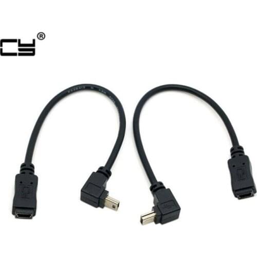 90 Degree Up & Down Direction Angled Mini USB 5 Pin Male to Female Extension Cable 0.2m 20cm MiniUSB adapter short Cable
