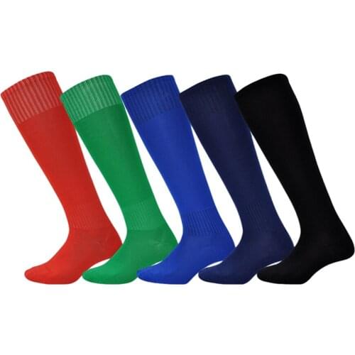 Unisex Sports Socks High Stockings Youth Long Tube Play Football Thin Solid Color Adult Kids Breathable Knee High Elastics
