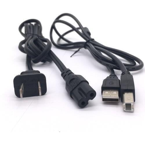 USB Cable+Power Cord Printer for Epson WorkForce Pro WF-6590 WF-8590
