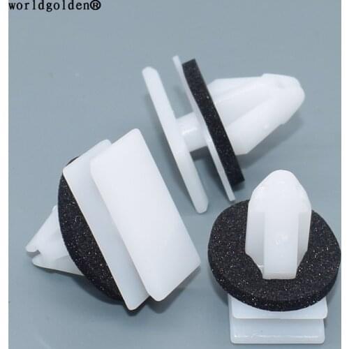 Worldgolden 10pcs auto plastic clip Rocker Panel/Fender Flare Moulding Clip for Ford W716352-S300,W716351S300