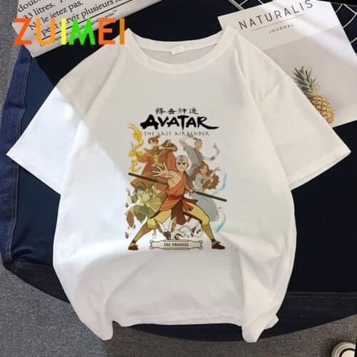 Women Japanese Anime The Last Airbender Avatar Print T-shirt Tops 2020 Summer Fashion Short Sleeved T-shirt Girl,Drop Ship