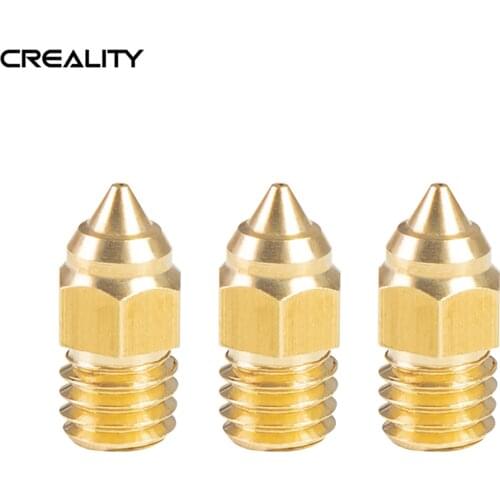 1/3/12 Pc Creality Nozzle 3D Printer Extruder Brass Nozzle Thread Printer Head 0.4mm Output for Creality CR-6 SE 1.75mm Filament