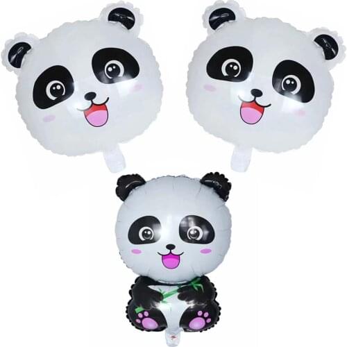 10/30/50pcs Cartoon Animal Panda Foil Helium Balloons for Birthday Party Decoration Baby Shower Air Globos Inflatable Kids Toys