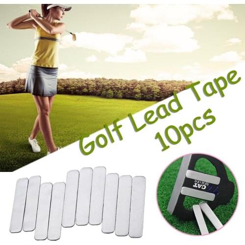 10pcs Golfer Adhesive Lead Tape Strips Add Power Weight to GOLF CLUB Tennis Racket Iron Putter Racquets Golf Accessaries