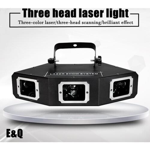 3Lens RGB laser line scanner laser DJ party disco dance bar coffee christmas family party disco effect lighting system display