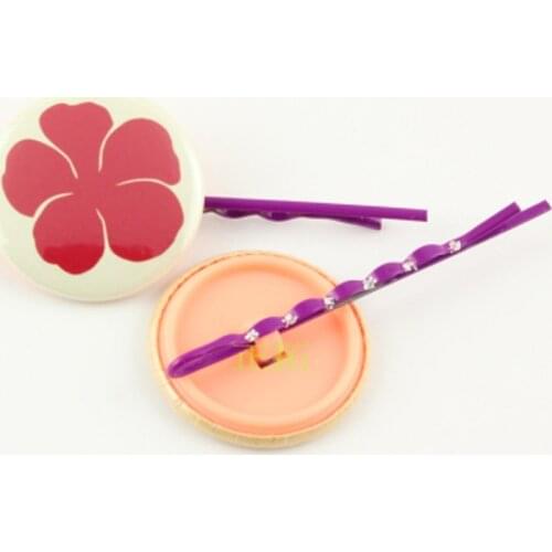 37mm Button badge hair clip accessories consumables DIY hair clip small steel clip hairdressing button badge blank consumables